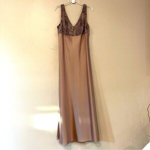 Patra Tan and Brown Maxi Dress